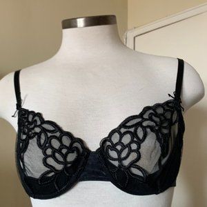 Wacoal Black Floral Mesh Bra